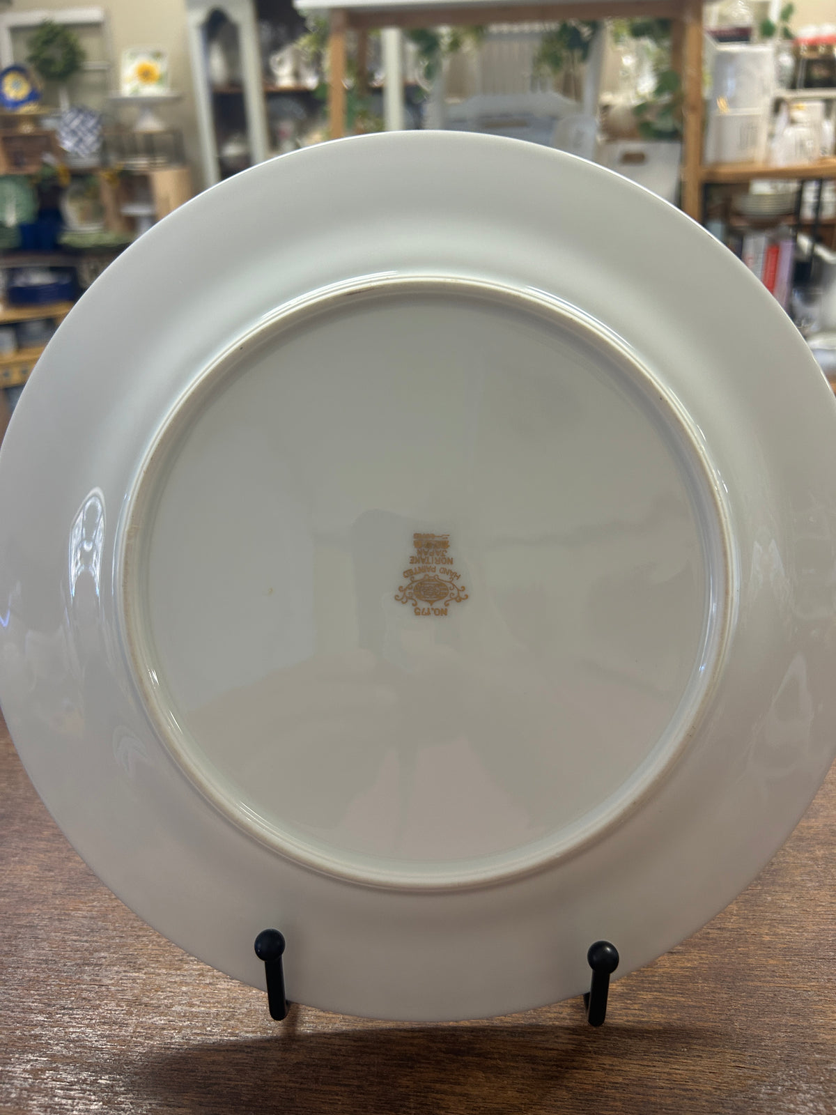 Gold & White Noritake Christmas Ball Dinner Plate, 10"