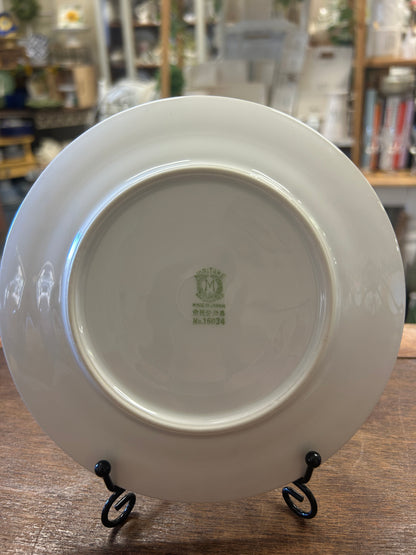 Gold & White Noritake Christmas Ball Bread Plate, 6 1/4"