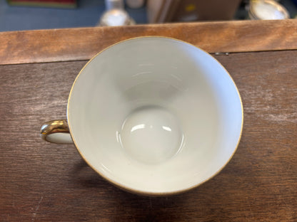 Gold & White Noritake Christmas Ball Cup, 2"