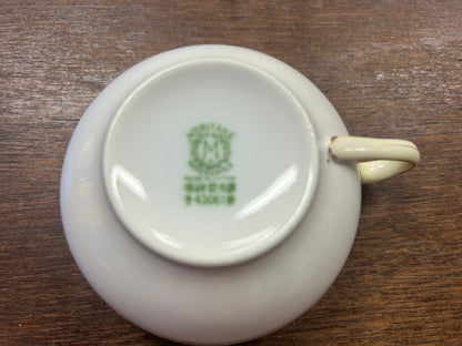 Gold & White Noritake Christmas Ball Cup, 2"