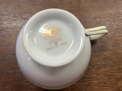 Gold & White Noritake Christmas Ball Footed Cup, 2 1/4"