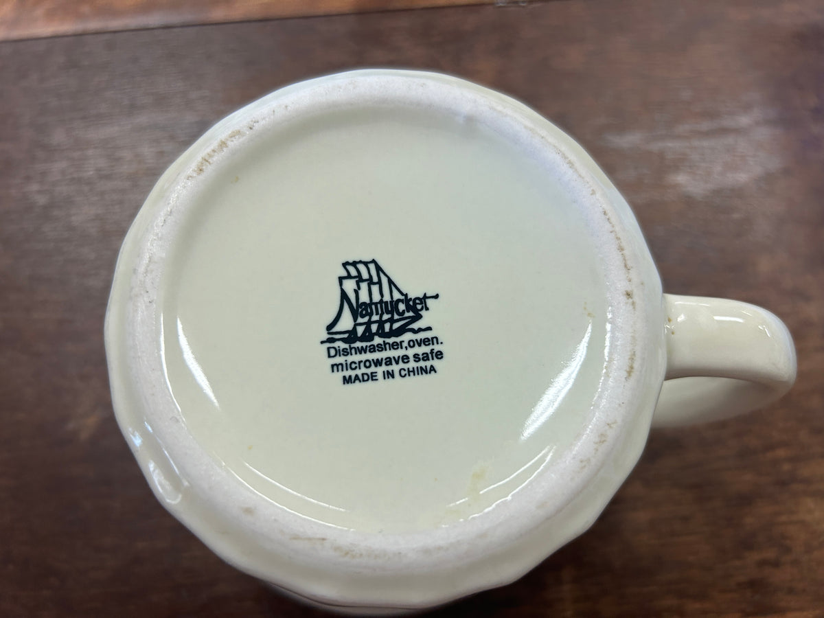 Nantucket White Mug, 3 3/4"