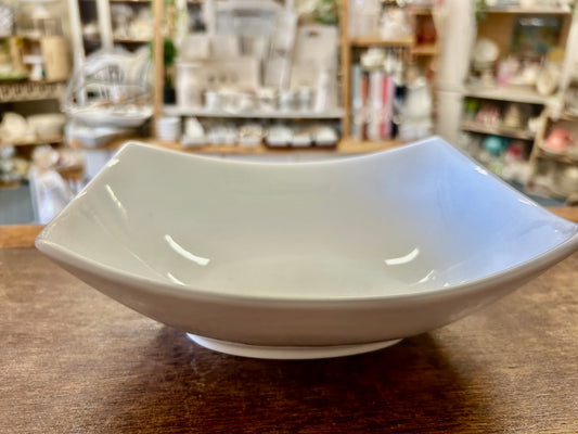 Fitz & Floyd White Rectangle Bowl, 8 3/4"