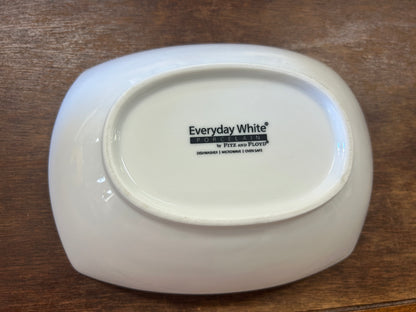 Fitz & Floyd White Rectangle Bowl, 8 3/4"