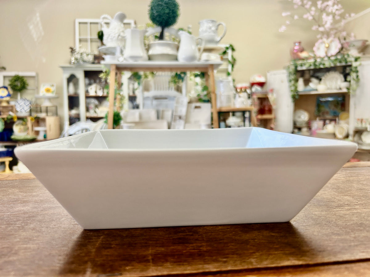 Fitz & Floyd White Square Serving Bowl, 9"