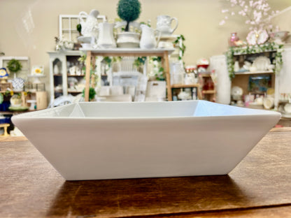 Fitz & Floyd White Square Serving Bowl, 9"