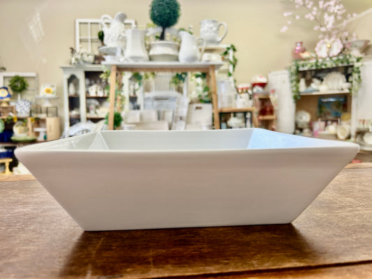 Fitz & Floyd White Square Serving Bowl, 9"