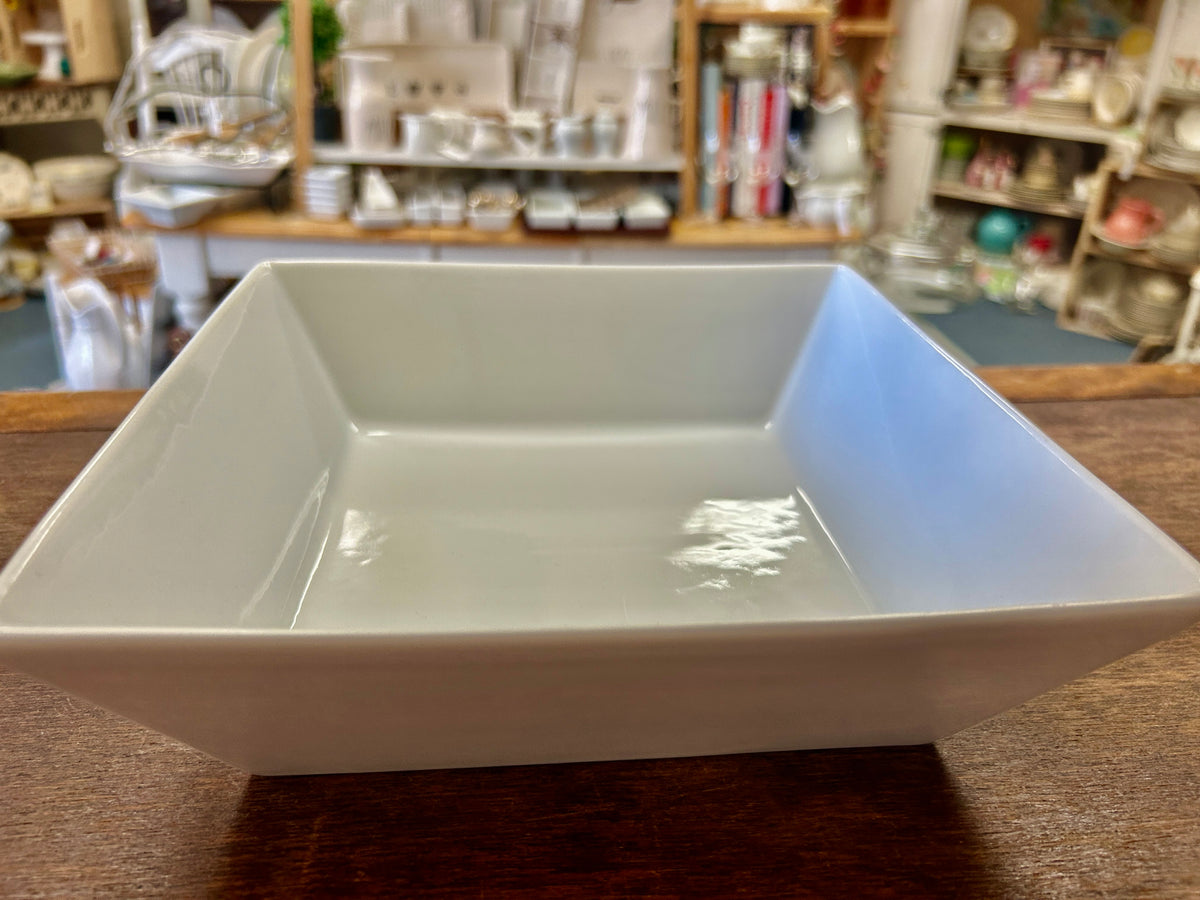 Fitz & Floyd White Square Serving Bowl, 9"
