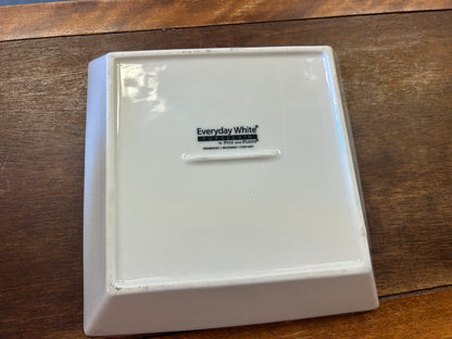 Fitz & Floyd White Square Serving Bowl, 9"