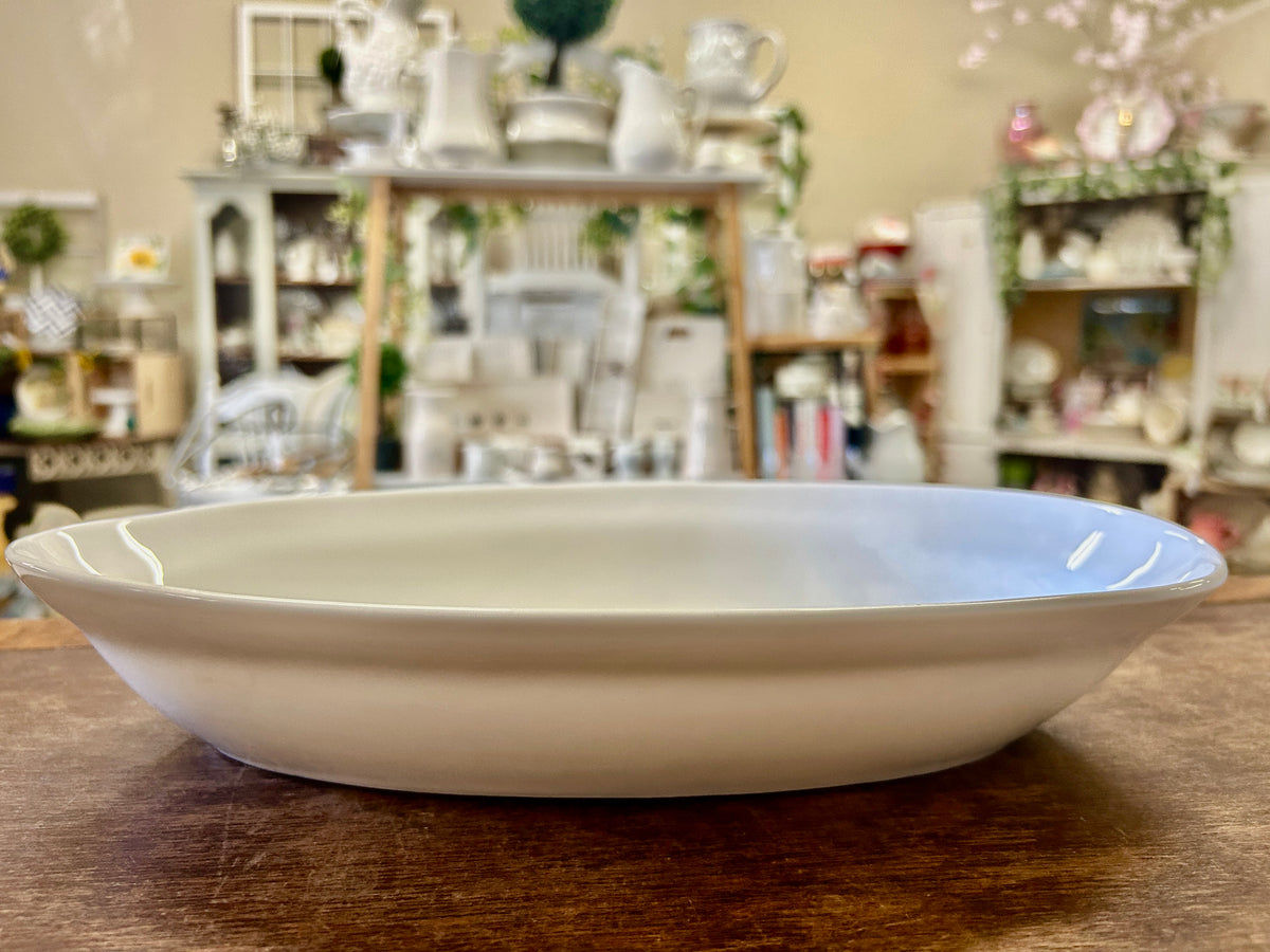 Fitz & Floyd Nevaeh White Oval Bowl, 13"