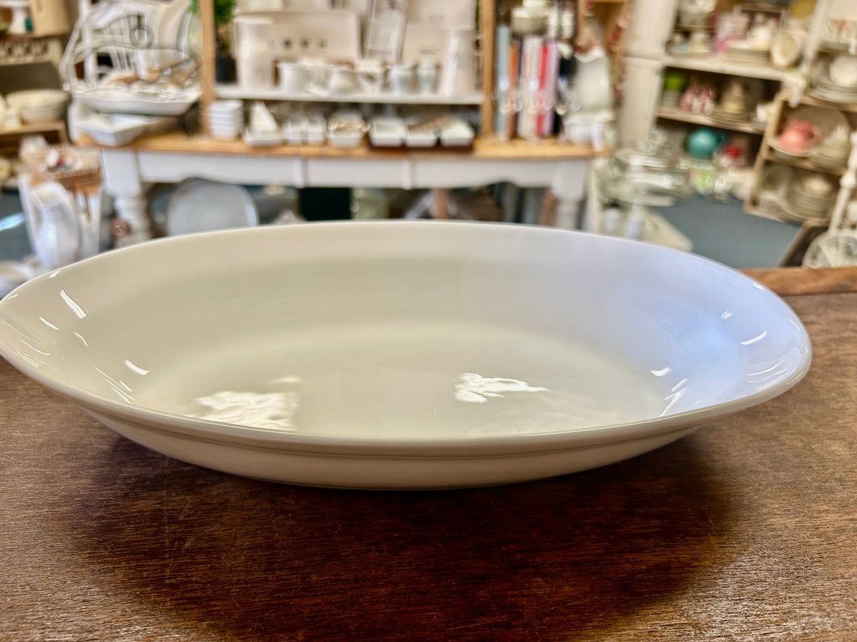 Fitz & Floyd Nevaeh White Oval Bowl, 13"