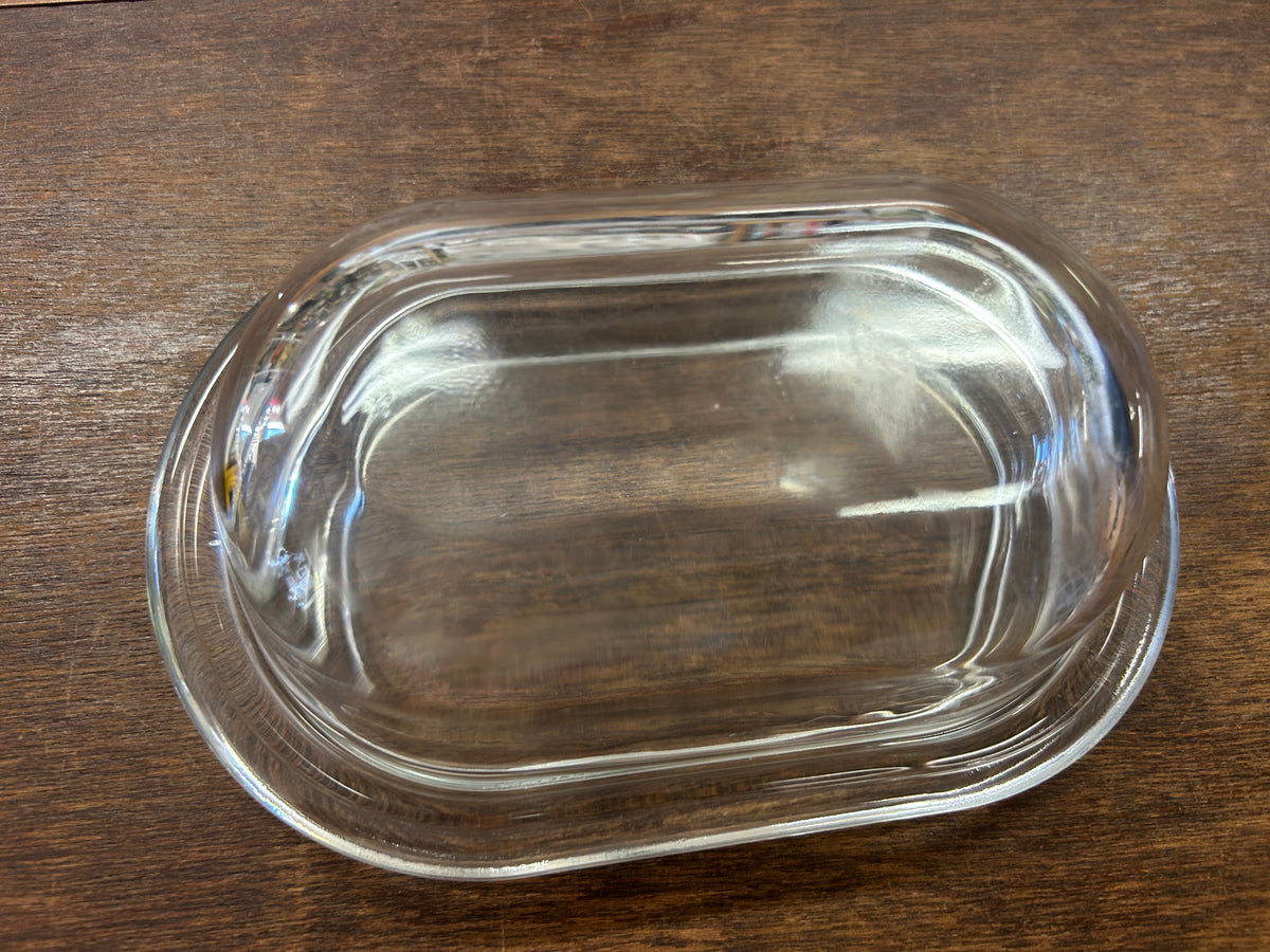 Clear Butter Dish, 7 3/4"