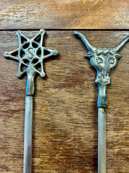 Silver  Vintage Cowboy Skewers 6, 17"