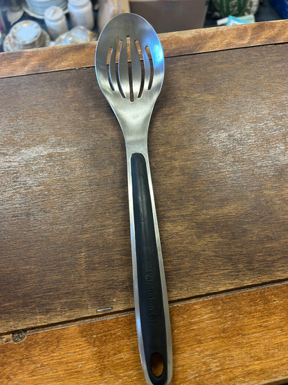 Silver Calphalon Slotted Serving Spoon, 13 1/2"