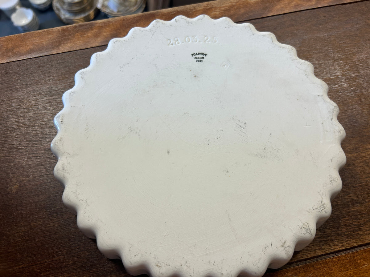 Pillivuyt White Tart Pan France, 10"