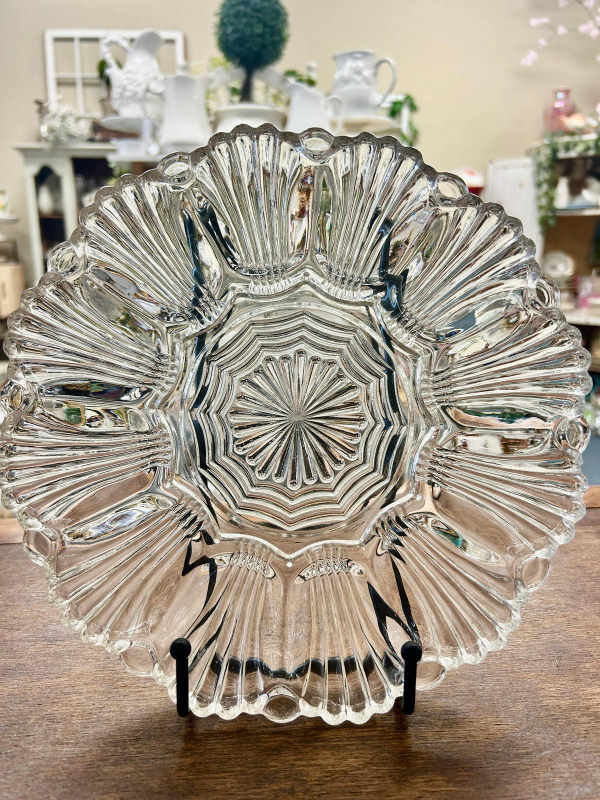 Clear Deviled Egg Platter, 9 3/4"