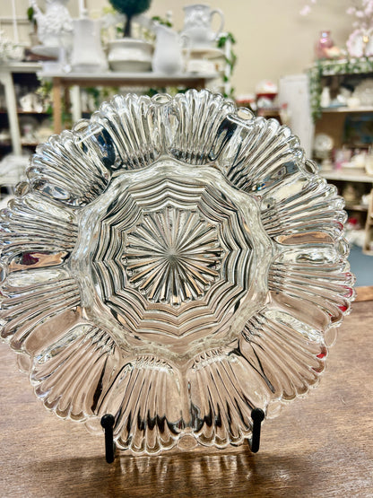 Clear Deviled Egg Platter, 9 3/4"
