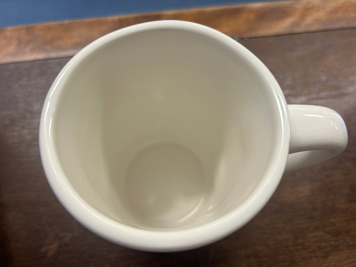 White & Cranberry Williams Sonoma Hot Toddy Mug, 4"