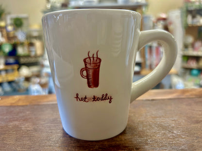 White & Cranberry Williams Sonoma Hot Toddy Mug, 4"
