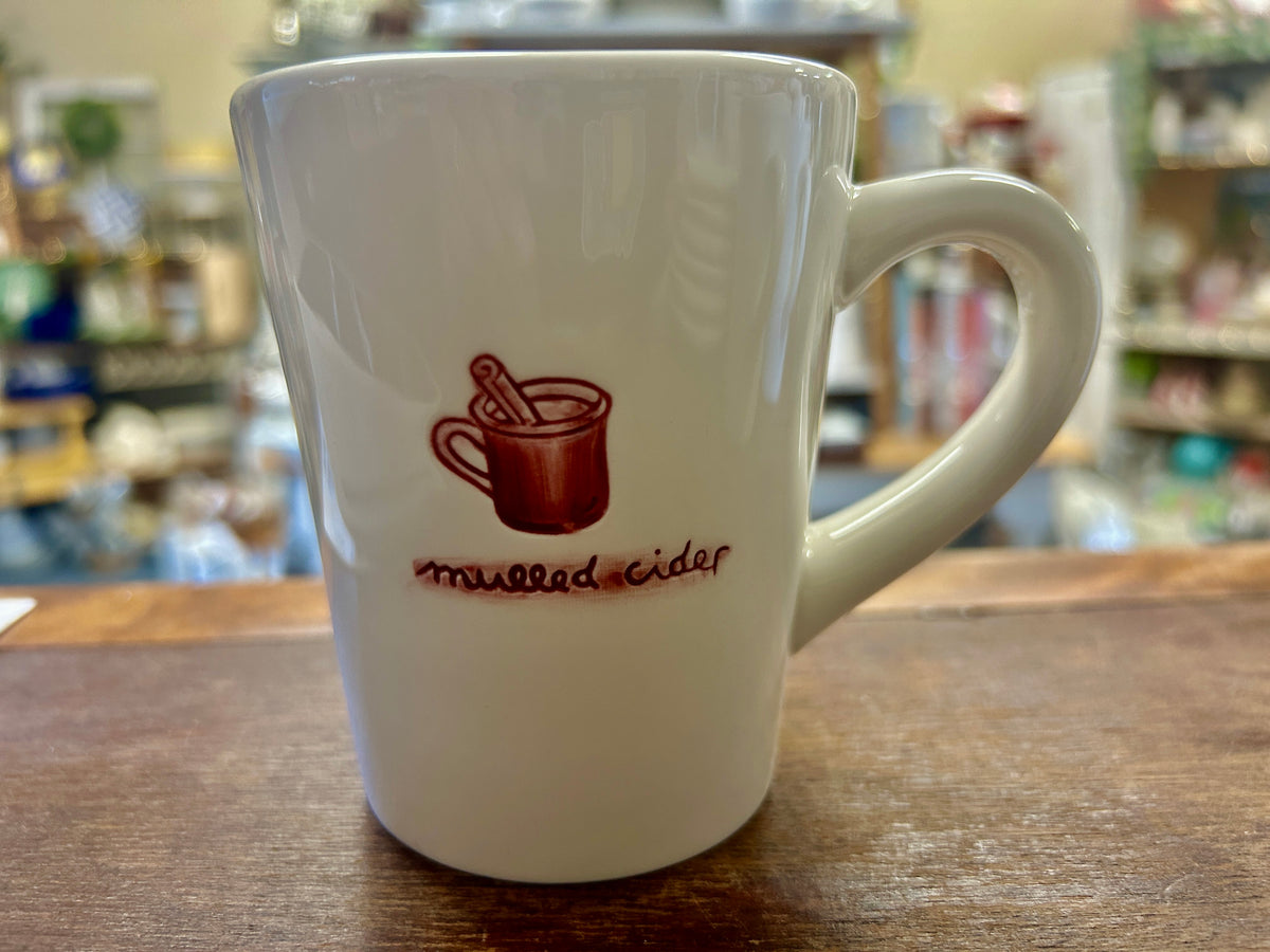 White & Cranberry Williams Sonoma Mulled Cider Mug, 4"