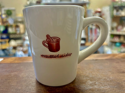 White & Cranberry Williams Sonoma Mulled Cider Mug, 4"