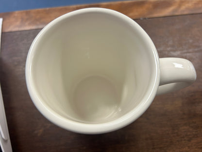 White & Cranberry Williams Sonoma Irish Coffee Mug, 4"