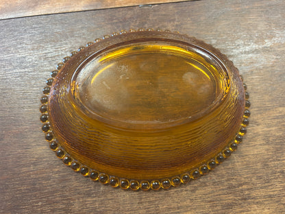 Amber Indiana Glass Vintage Amber Hen on Nest Bowl, 7"