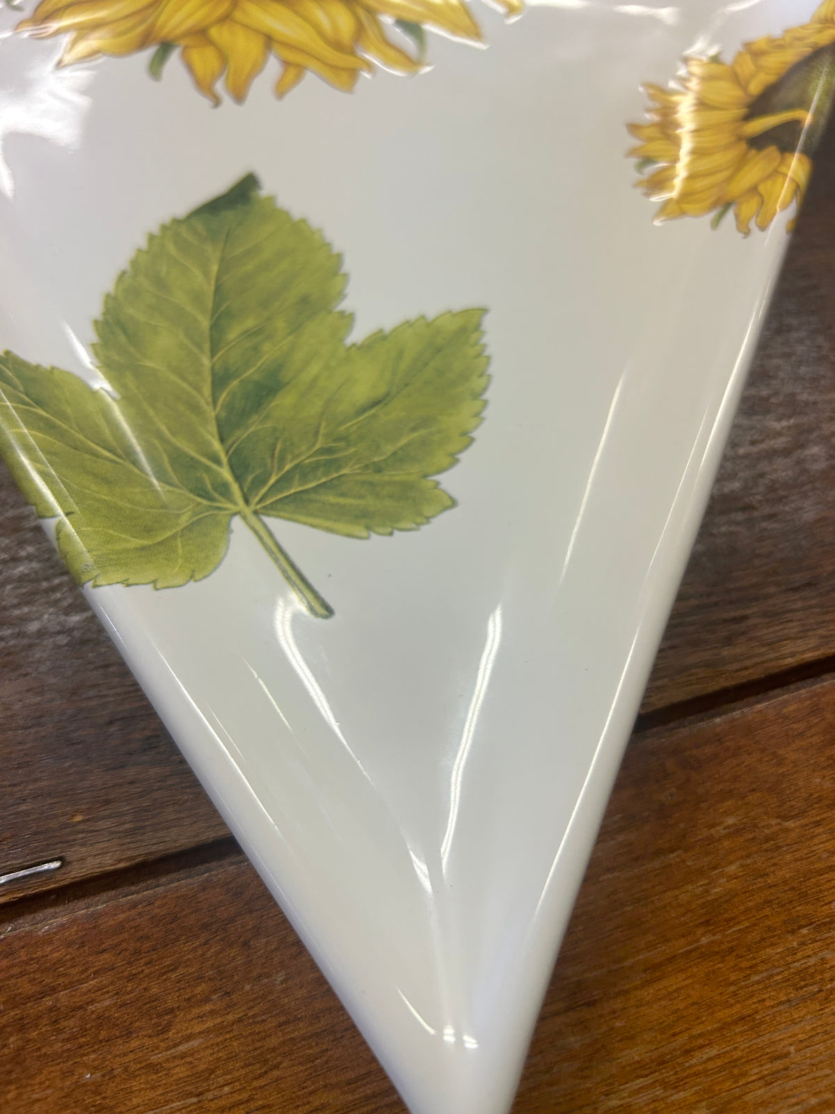 Yellow & Green Franco Munari Sunflower Plate Italy, 10"