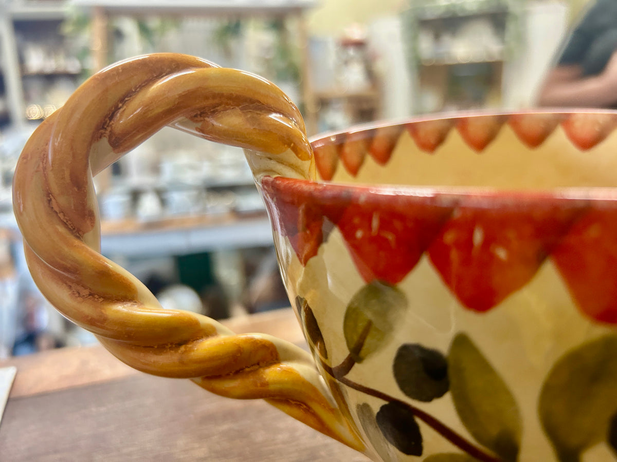 Multicolor  Olive Batter Bowl Italy, 10 1/2"