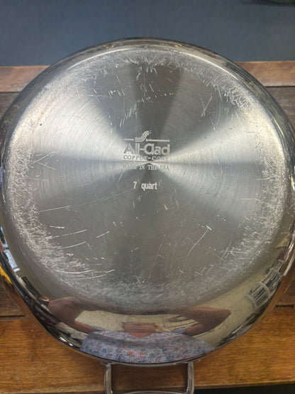Silver All Clad Copper Core 7 QT Pot, 7 QT
