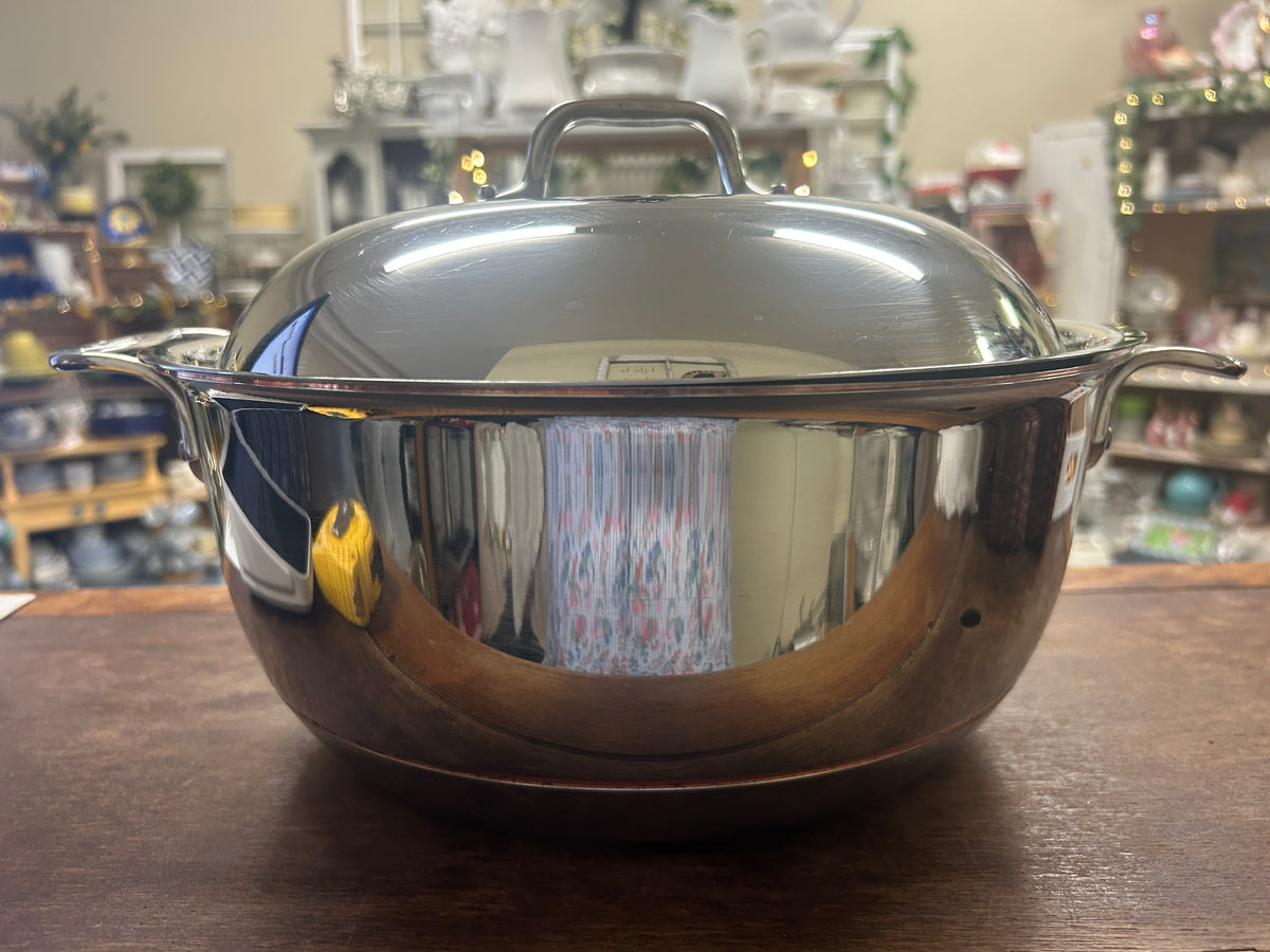 Silver All Clad Copper Core 7 QT Pot, 7 QT