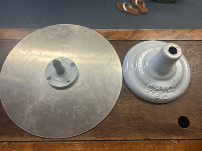 White Ateco Cast Iron Revolving Cake Stand, 12"