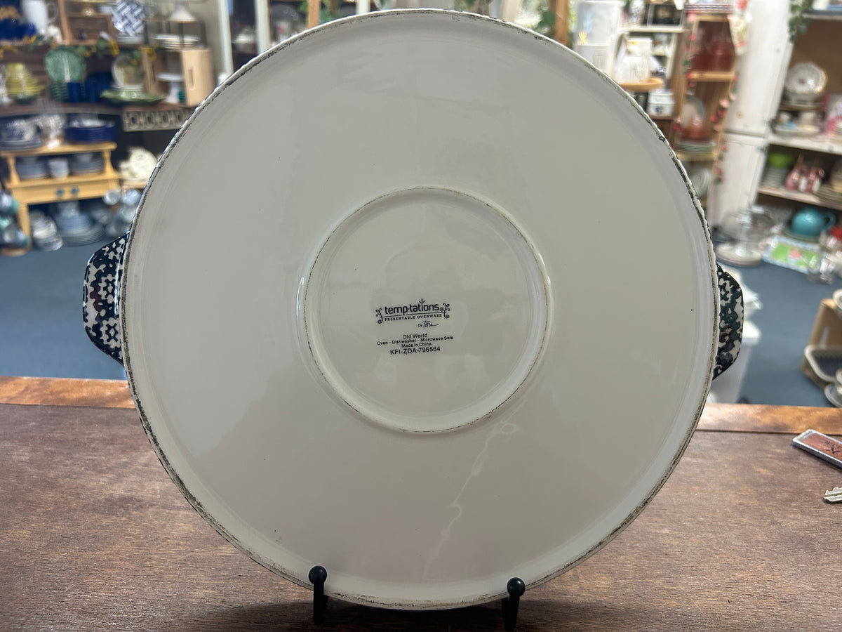 Black Temptations Old World Platter w/ Handles, 13"