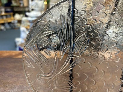 Clear Arcoroc Fish Plate France, 9 1/4"