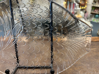 Clear Arcoroc Fish Plate France, 9 1/4"