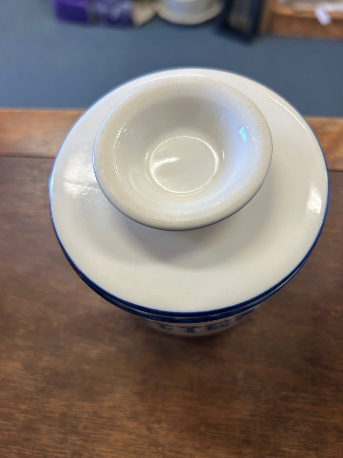 Blue & White  Butter Bell, 4"