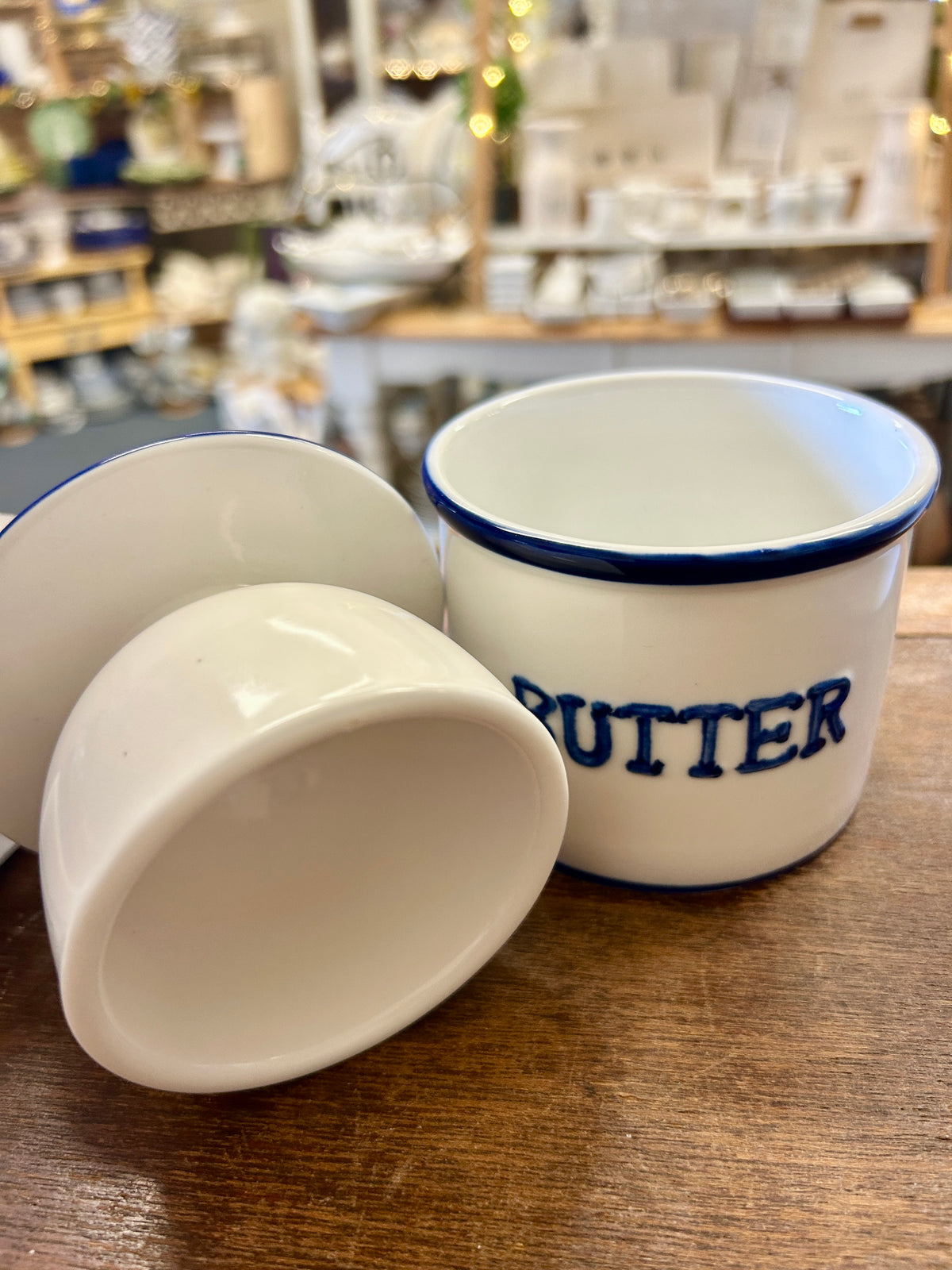 Blue & White  Butter Bell, 4"