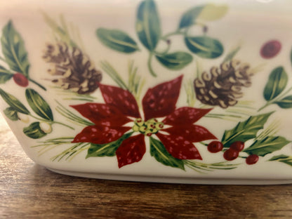 Red Green White Longaberger Nature's Garland Bowl, 9 1/2"