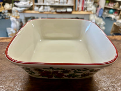 Red Green White Longaberger Nature's Garland Bowl, 9 1/2"