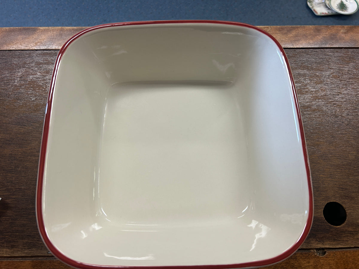 Red Green White Longaberger Nature's Garland Bowl, 9 1/2"