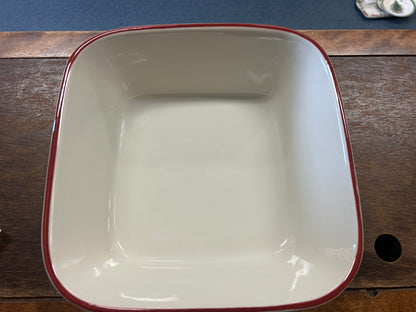 Red Green White Longaberger Nature's Garland Bowl, 9 1/2"