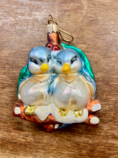 Multicolor Christopher Radko Come Closer My Tweet Ornament, 4"