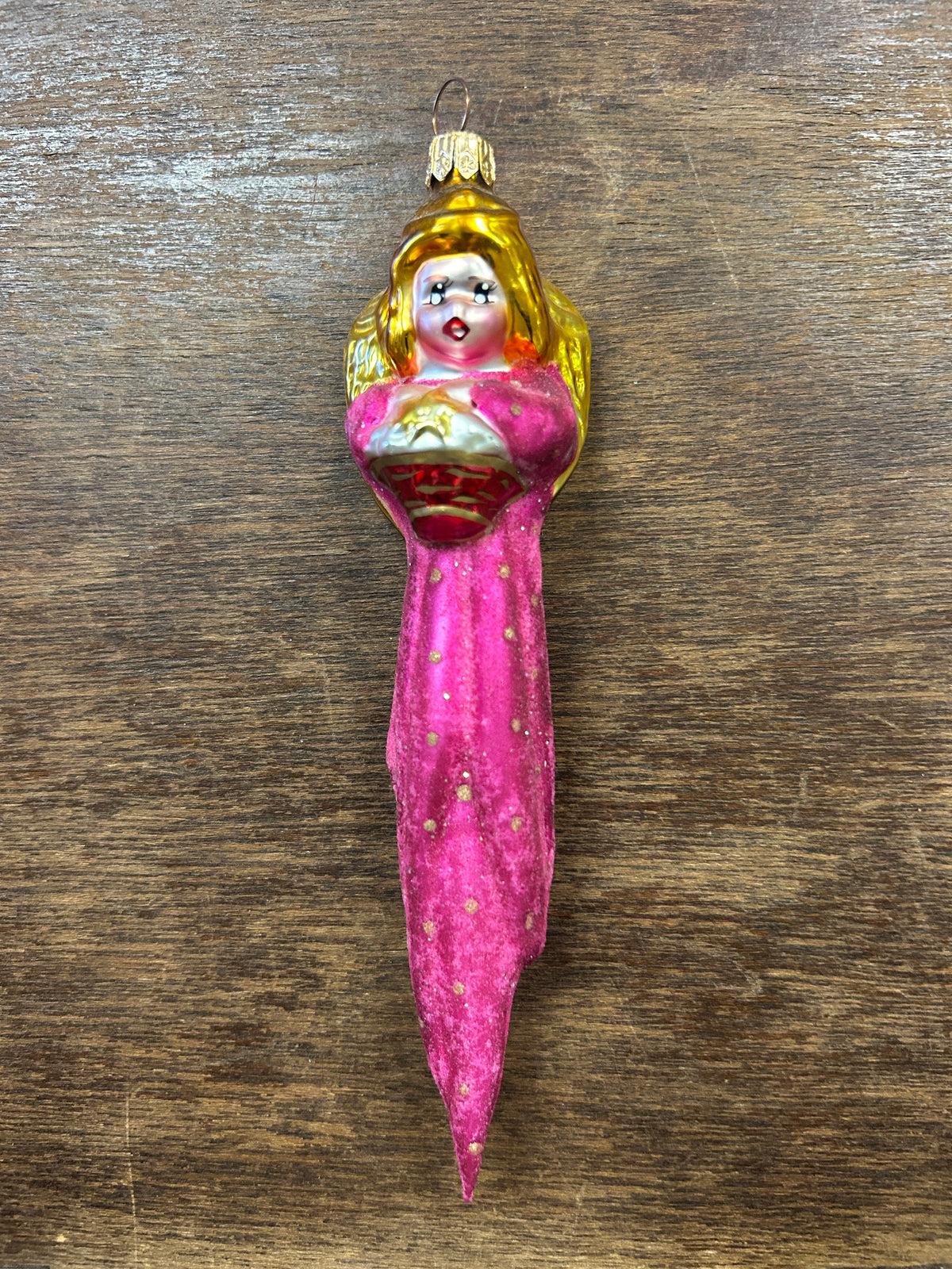 Pink Christopher Radko Little Star Angel Ornament, 7"