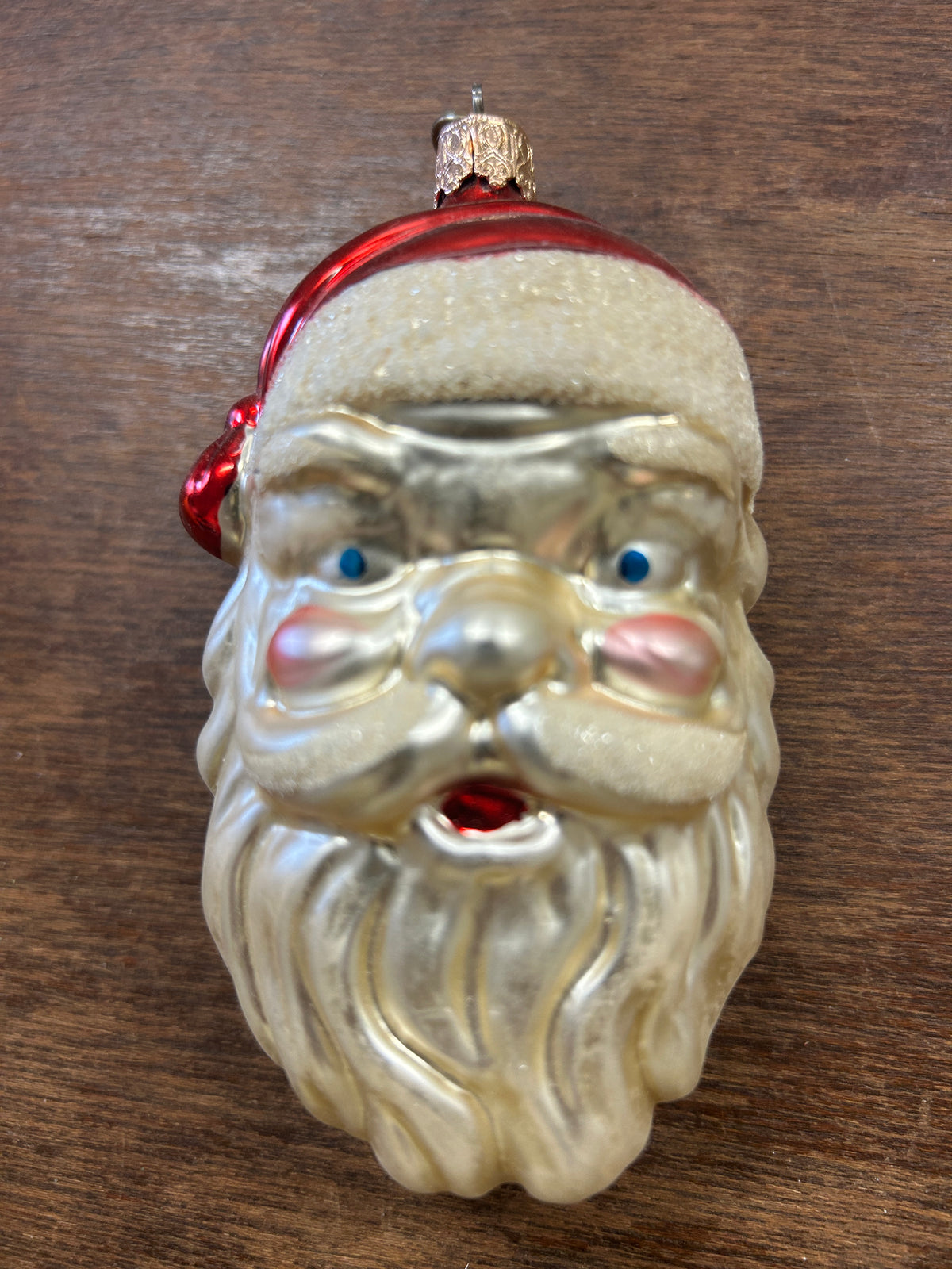 Red & White  Santa Ornament, 4 3/4"