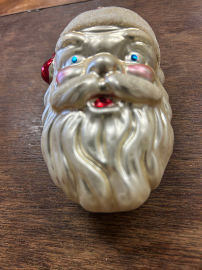 Red & White  Santa Ornament, 4 3/4"