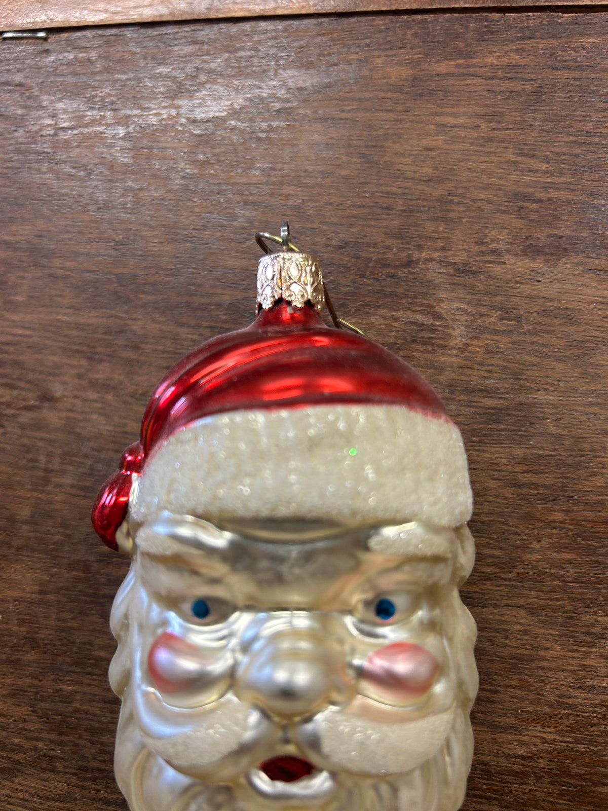 Red & White  Santa Ornament, 4 3/4"