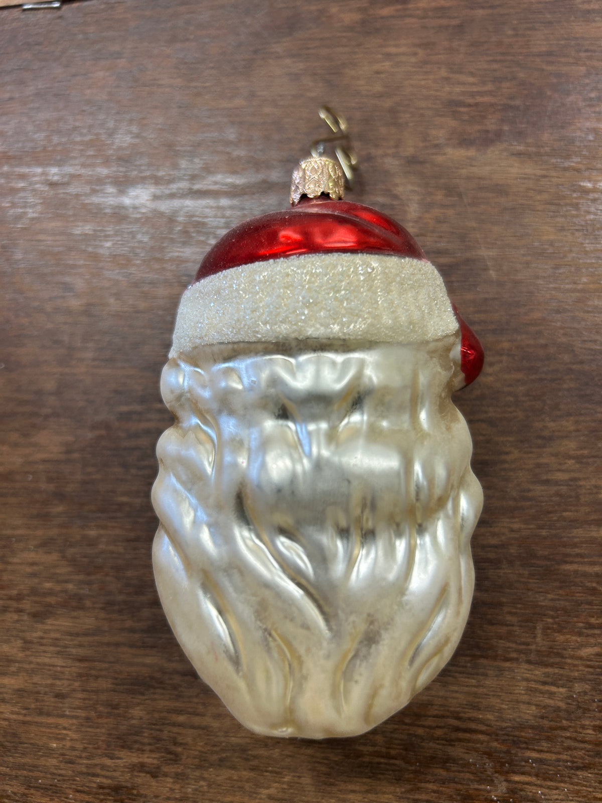 Red & White  Santa Ornament, 4 3/4"