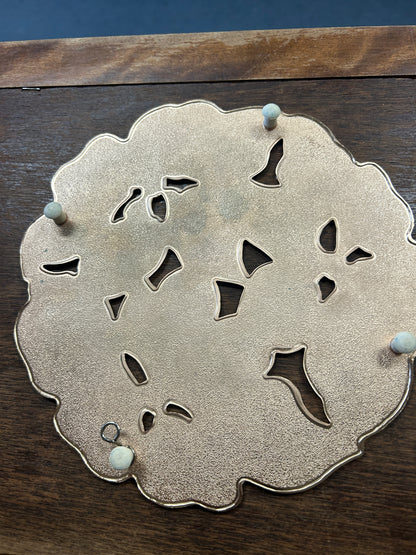 Gold Poinsettia Trivet, 8 1/2"