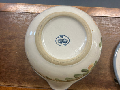 Blue & Pink Louisville Stoneware Country Flower 2 QT Casserole, 2 QT