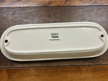 Red Green White Russ NEW 3 Section Christmas Platter, 16 1/2"